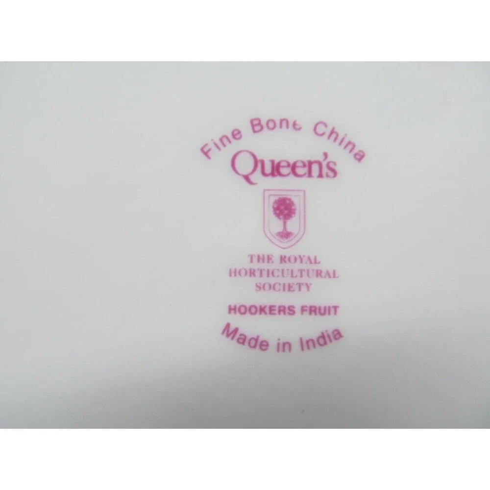 2 Queens Fine China Hookers Fruit Royal Horticultural Society 8.5